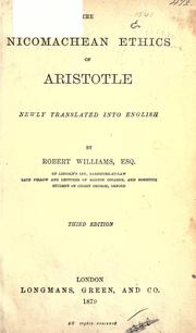 Cover of: The Nicomachean ethics by Aristotle