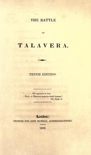 Cover of: The battle of Talavera. by John Wilson Croker