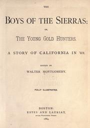 Cover of: The boys of the Sierras by Hendrik Conscience