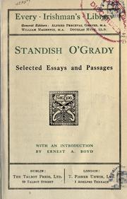 Cover of: Selected essays and passages