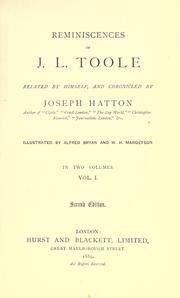Reminiscences of J.L. Toole by John Lawrence Toole