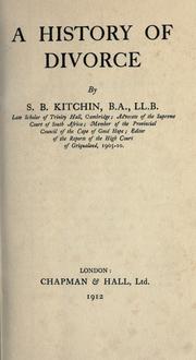 A history of divorce by Shepherd Braithwaite Kitchin