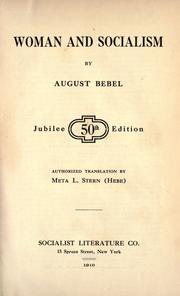 Cover of: Woman and socialism by August Bebel