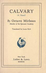 Cover of: Calvary by Octave Mirbeau