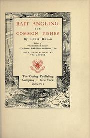 Cover of: Bait angling for common fishes