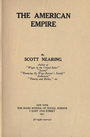 Cover of: The American empire by Nearing, Scott