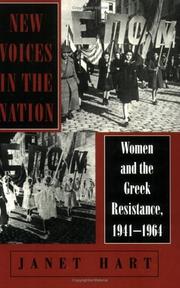Cover of: New voices in the nation: women and the Greek Resistance, 1941-1964