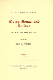 Cover of: National ballad and song. Merry songs and ballads by Farmer, John Stephen