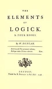 Cover of: The elements of logic, 1748.