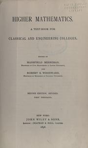 Cover of: Higher mathematics by Mansfield Merriman