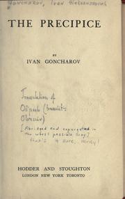 Cover of: The precipice. by Ivan Aleksandrovich Goncharov