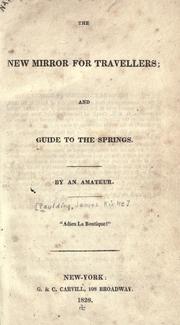 Cover of: The new mirror for travellers and guide to the springs.
