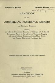 Cover of: Handbook to the Commercial reference library by Liverpool (England). Public Libraries, Museums and Art Gallery. Library.