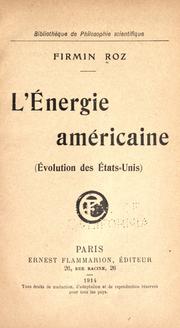 Cover of: L'e ́nergie américaine (évolution des États-Unis)