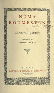 Cover of: Numa Roumestan by Alphonse Daudet