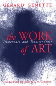 Cover of: The work of art by Gérard Genette