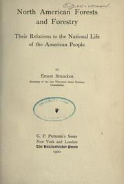 Cover of: North American forests and forestry by Bruncken, Ernest