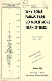 Cover of: Why some farms earn so much more than others by M. L. Mosher