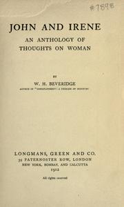 Cover of: John and Irene by Beveridge, William Henry Beveridge Baron