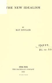 Cover of: The new idealism by May Sinclair