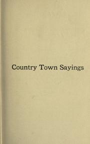 Country town sayings by E. W. Howe