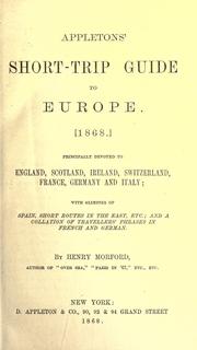 Cover of: Appletons' short-trip guide to Europe [1868.] by Henry Morford