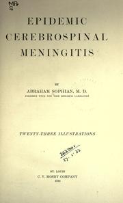 Epidemic cerebrospinal meningitis by Abraham Sophian