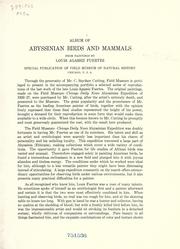 Cover of: Album of Abyssinian birds and mammals