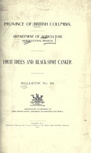 Fruit-trees and black-spot canker .. by Joseph F. Carpenter