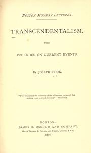 Cover of: Transcendentalism, with preludes on current events.