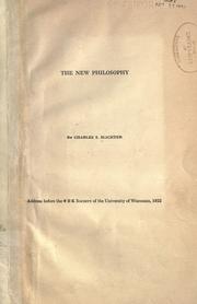 Cover of: The new philosophy.