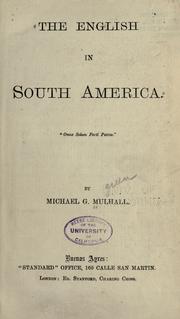 Cover of: The English in South America ..