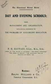 Day and evening schools by Frank Herbert Hayward