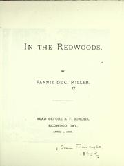 In the redwoods by Fannie de C. Miller