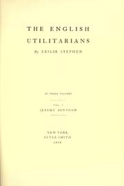 The English utilitarians