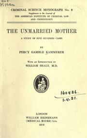 The unmarried mother by Percy Gamble Kammerer