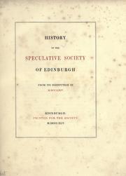 Cover of: History of the ... society ...