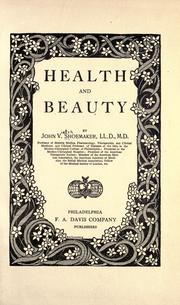 Cover of: Health and beauty