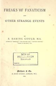 Cover of: Freaks of fanaticism and other strange events. by Sabine Baring-Gould
