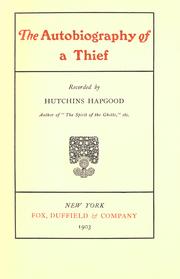 The autobiography of a thief by Hutchins Hapgood