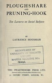 Ploughshare and pruning-hook by Laurence Housman