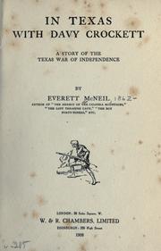 Cover of: In Texas with Davy Crockett: a story of the Texas War of Independence