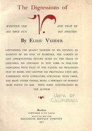 Cover of: The digressions of V. by Elihu Vedder