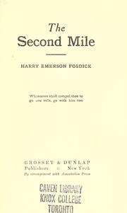 Cover of: The second mile by Harry Emerson Fosdick