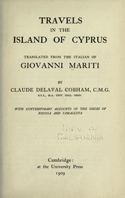 Cover of: Travels in the island of Cyprus.