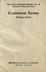 Cover of: Common sense