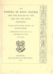 Cover of: The wooing of King Sigurd: and the ballad of the page and the King's daughter.