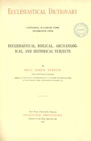 Cover of: Ecclesiastical Dictionary