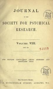 Cover of: Journal of the Society for Psychical Research. by Society for Psychical Research (Great Britain)