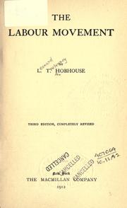 Cover of: The labour movement by L. T. Hobhouse